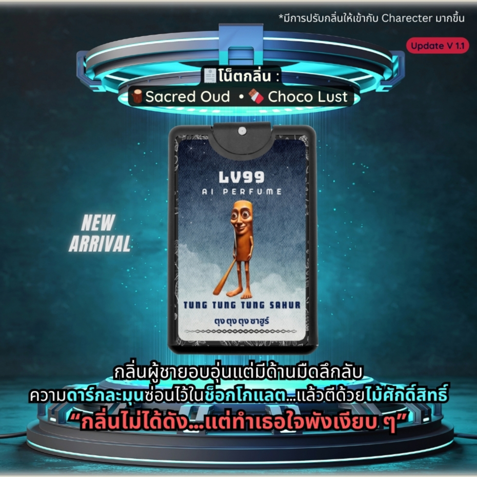 Lv99 น้ำหอม Ai - Brainrots Edition ใหม่2025 หอมเข้มข้น ปริมาณ 20ML