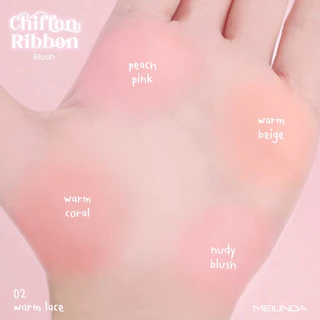 Meilinda Chiffon Ribbon Blush บลัชออน 4สี 4 ช่อง เมลินดา ชิฟฟ่อน ริบบ้อน บลัช MC5102