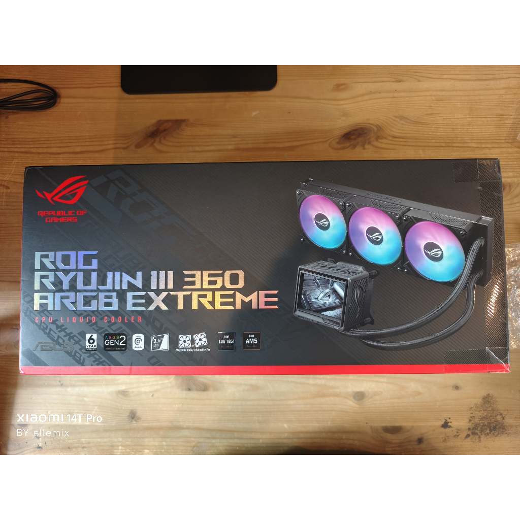 ASUS ROG Ryujin III 360 ARGB Extreme AM5,AM4 Intel: LGA 1851, 1700, 1200, 115x มือสอง ประกันศูนย์ไทย
