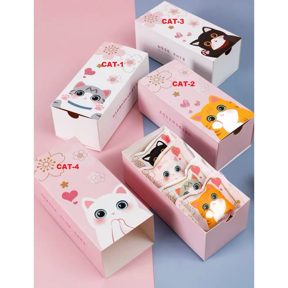 กล่องใส่ขนม  10ใบ/PACK ลายแมว