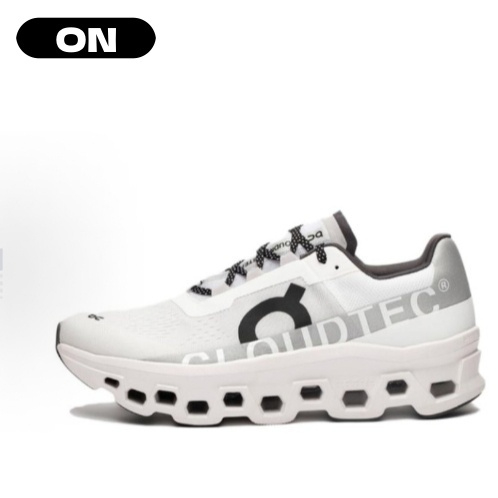 On Cloudmonster Low Help Pure White