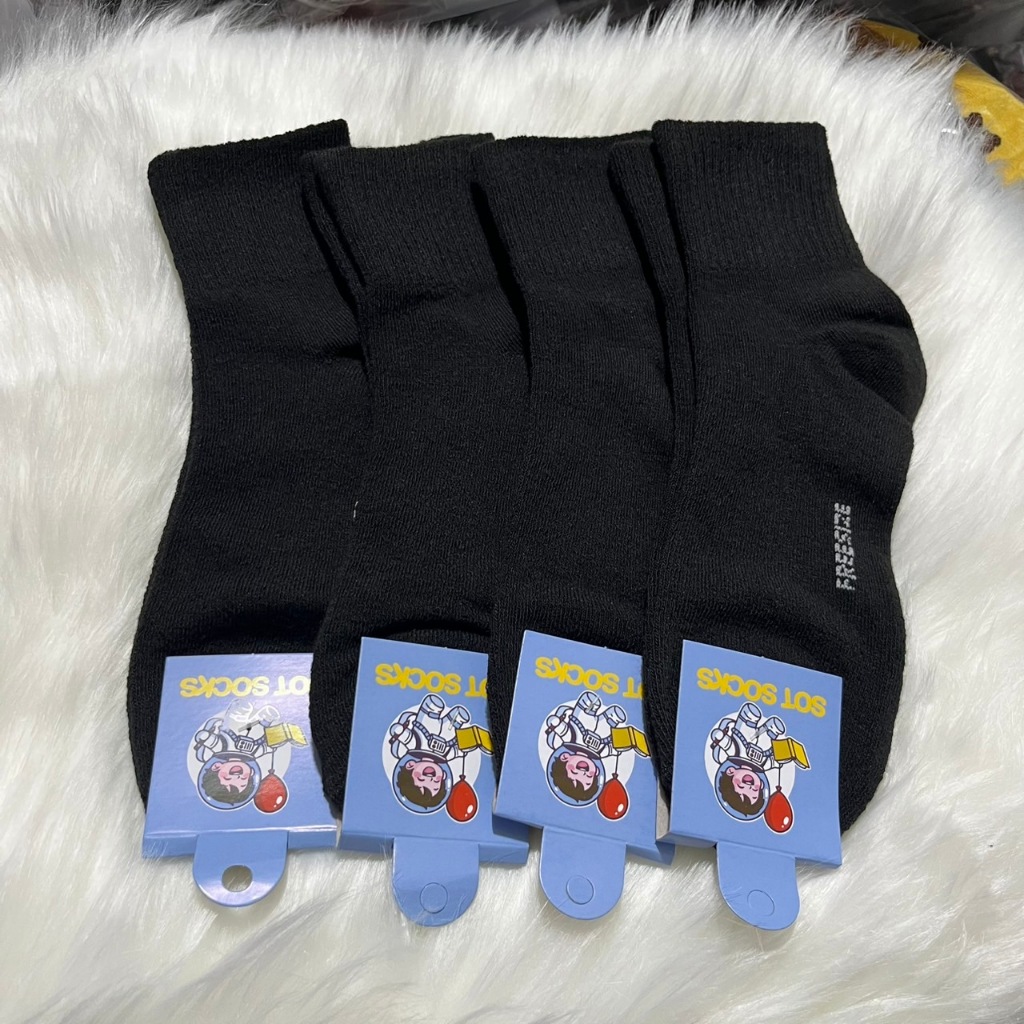 ถุงเท้าใส่ทำงาน ข้อกลาง 1แพ็ค12คู่ Freesize สินค้าพร้อมส่ง