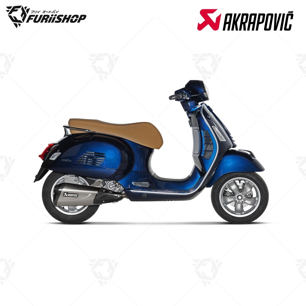 ท่อแต่ง Akrapovic Slip on All New Euro5 Titanium : for Vespa GTS/GTV 300HPE 2023+
