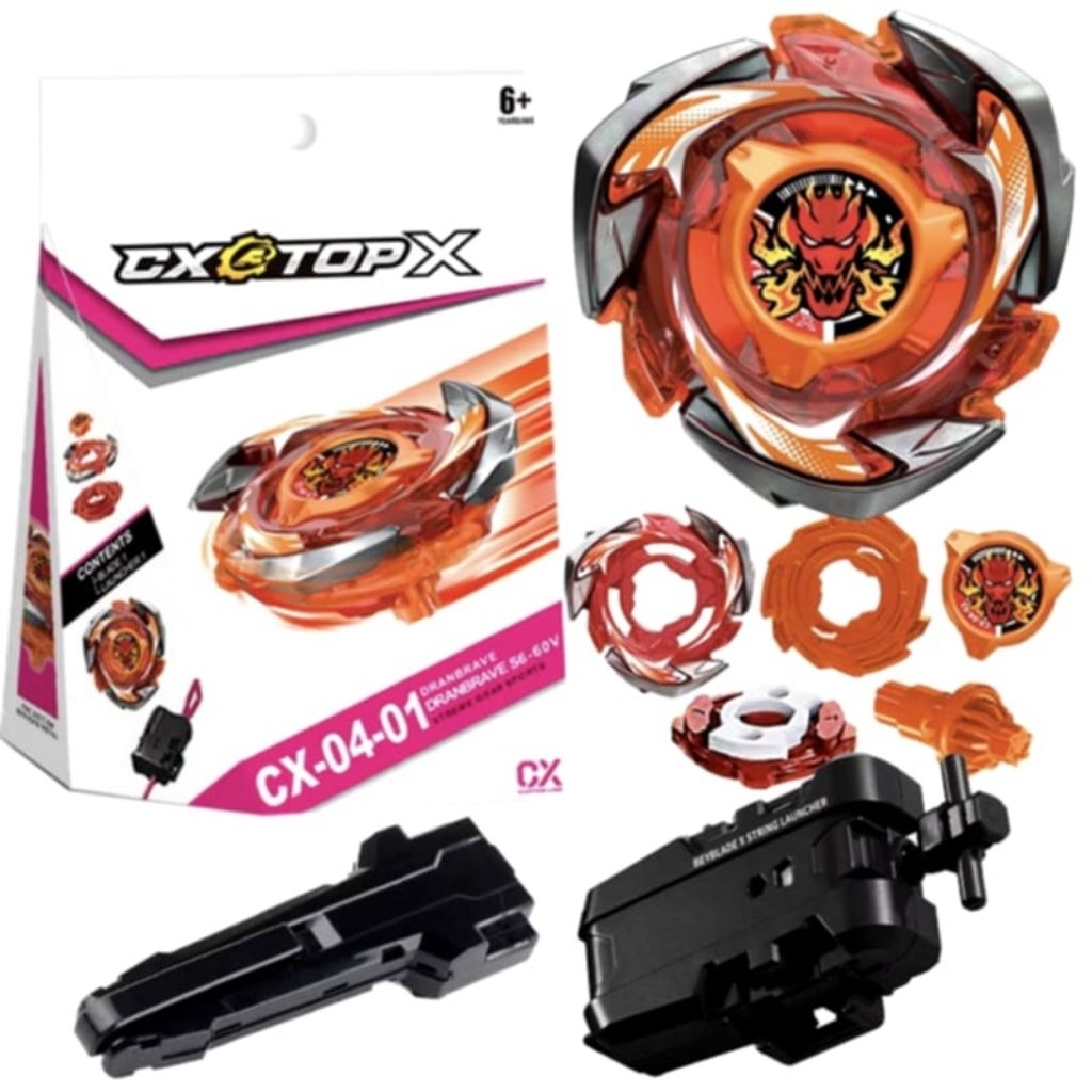 เบย์เบลดX CX-04-01พร้อมที่ชู๊ตเเละอุปกรณ์สําหรับเบย์เบลดของเล่นเด็กสําหรับเด็กและอุปกรณ์เสริม ทนทาน 