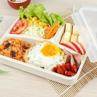 SUPER LOCK กล่องข้าวกลางวัน LUNCH BOX 6185 กล่องอาหารแบ่งช่อง กล่องถนอมอาหาร
