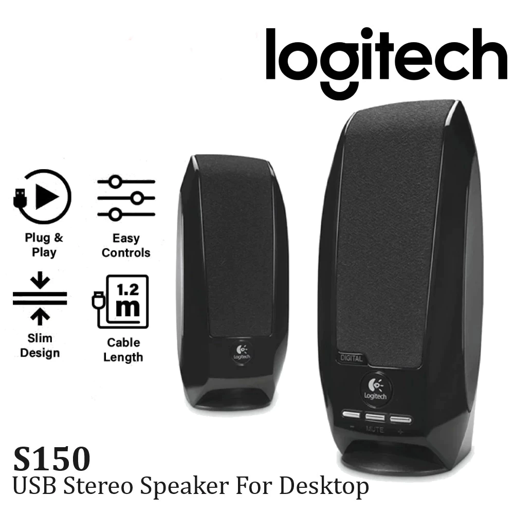 ⚡️ลำโพงคอมเสียงดี⚡️ LOGITECH S150 USB Stereo Speakers for Desktop or Laptop ลำโพงสเตอริโอ ดีไซน์เล็กกะทัดรัด