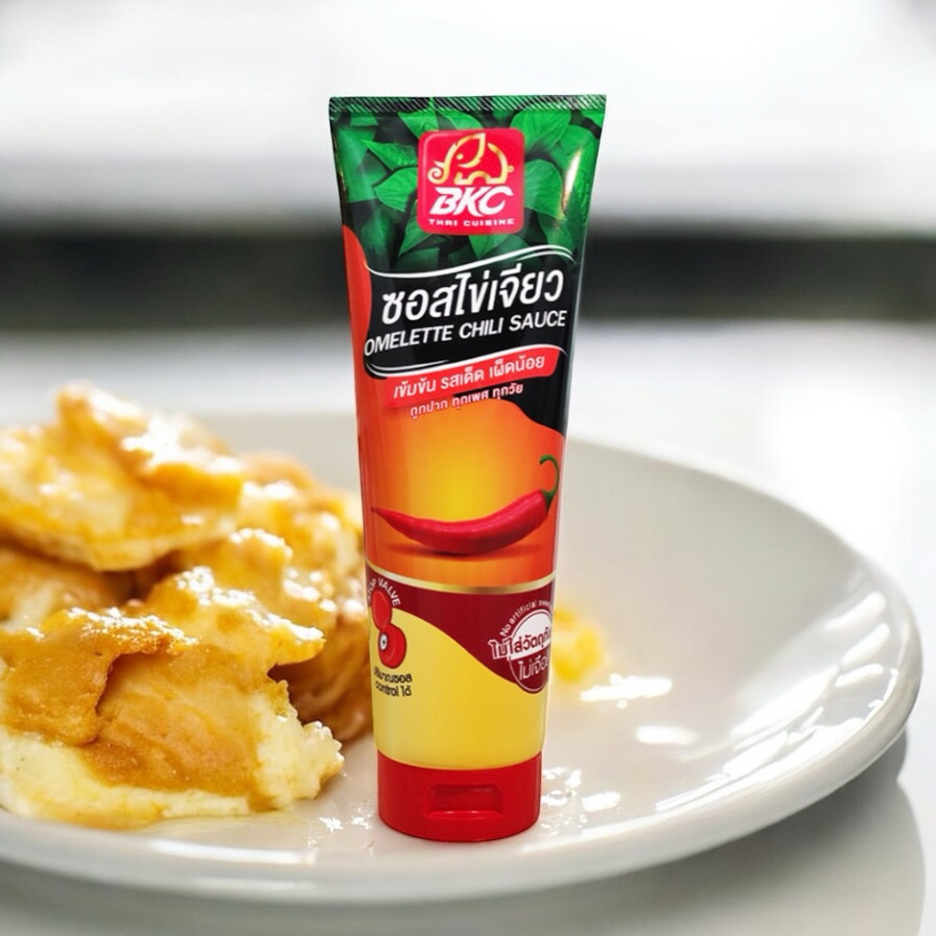 BKC บีเคซี ซอสไข่เจียว ซอสพริก ไม่เจือสี ไม่ใส่วัตถุกันเสีย 280กรัม