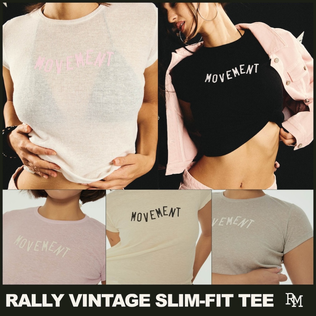 Rally Movement Slim-fit tee - เสื้อยืดลายโลโก้ Movement ทรง Slim-fit