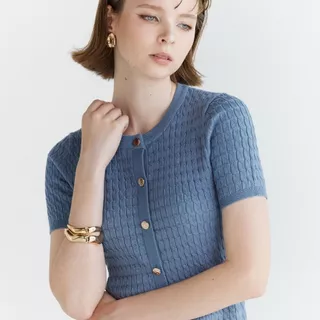 MAVE เสื้อรุ่น 10am knit top สี Navy,Pink,Blue,Mocha,Ash