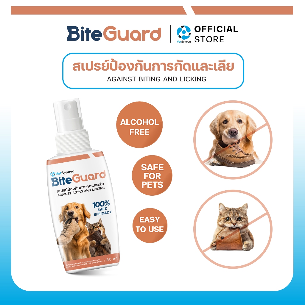 BiteGuard Spray สเปรย์ป้องกันการกัดและเลีย ขนาด 50 ml