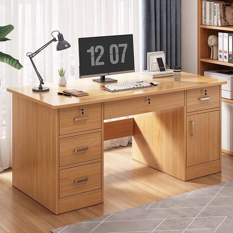 โต๊ะทำงาน Computer Desk ขนาด 120/140cm มีลิ้นชักเก็บของ แข็งแรงรับน้ำหนักได้ดี