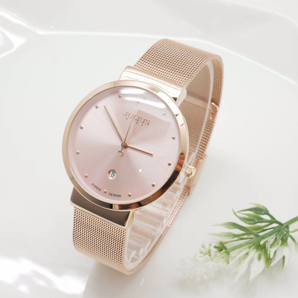 Julius นาฬิกาแฟชั่นเกาหลีของแท้ 💯% ประกันศูนย์ไทย นาฬิกาข้อมือผู้หญิง สายสแตนเลส รุ่น Ja-426