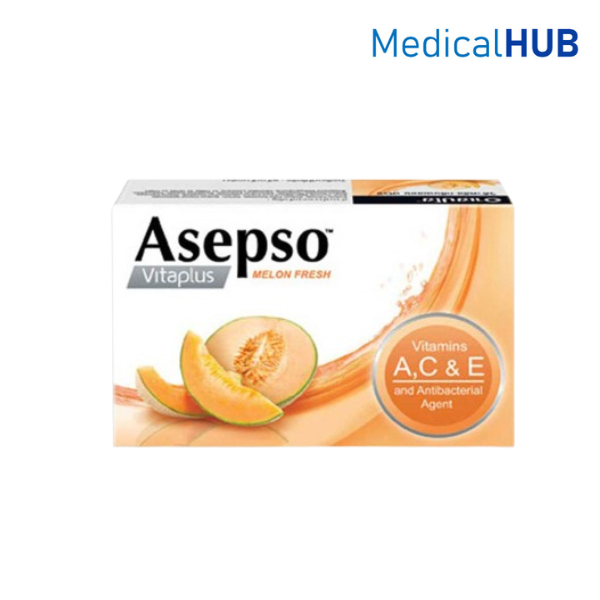 Asepso Vitaplus Melon Fresh สบู่อาเซปโซ วีต้าพลัส กลิ่นเมลอน เฟรช 70 กรัม 1 ก้อน 02052