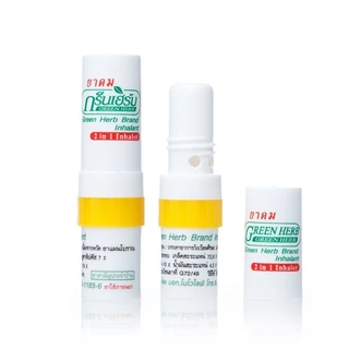 1 แผง 6 หลอด ยาดมกรีนเฮิร์บ ยาดมกลิ่นธรรมชาติ คละสีให้