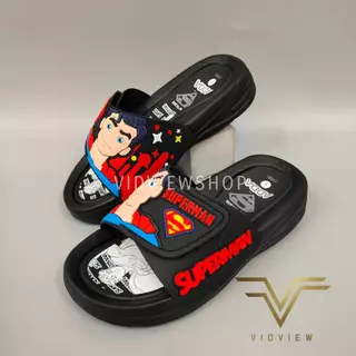 VIDVIEW มีส่งด่วน รองเท้าแตะเด็กชาย Adda 31RB1 Superman ปรับสายได้ แบบสวม ไซส์ 25-35