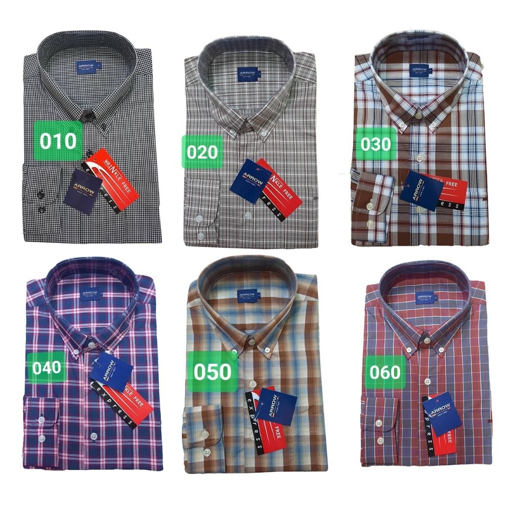 เสื้อเชิ้ตแขนยาว คละลาย ไซส์L ยี่ห้อArrow