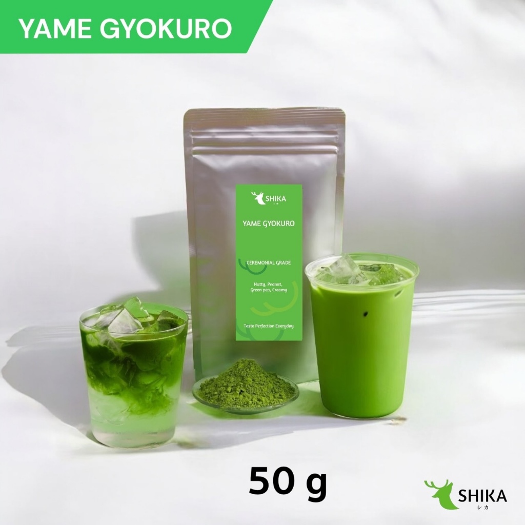 SHIKA MATCHA | YAME GYOKURO POWDER ผง ยาเมะ เกียวคุโระ 100% เกรดพิธีการ  🌱