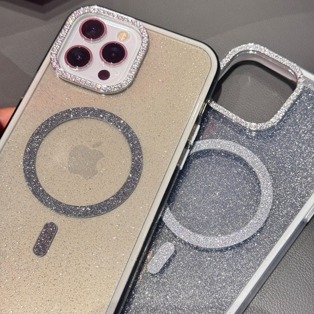 [11-17pm] เคสกริสเตอร์ กากเพชร แม่เหล็กชาร์จได้ สำหรับไอโฟน11 12 12pm 13pm 14pm 14 15 15pm 15plus 16