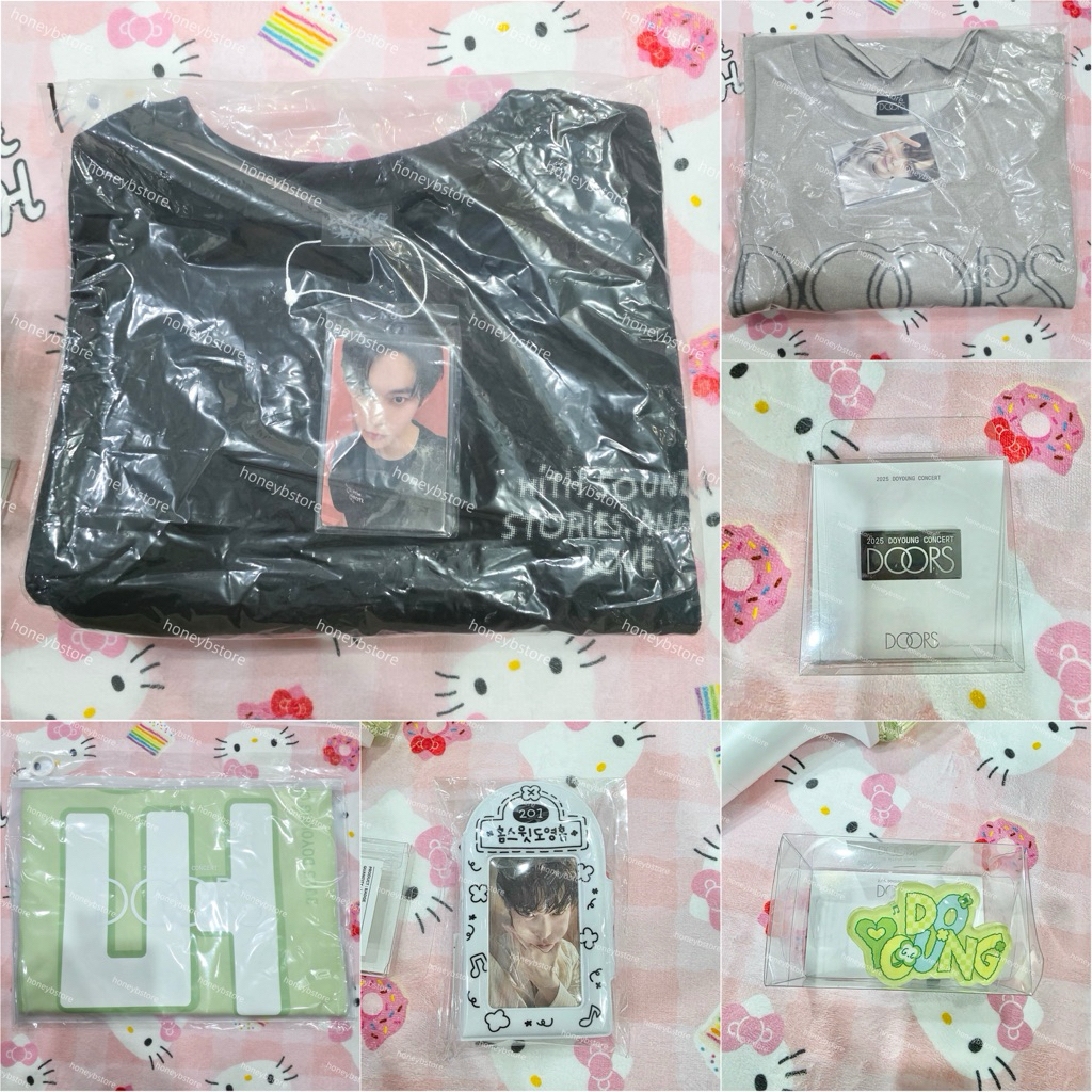 💖 พร้อมส่ง | Doyoung - Doors md | เสื้อ t-shirt set / acrylic random / pin / slogan / photocard hold