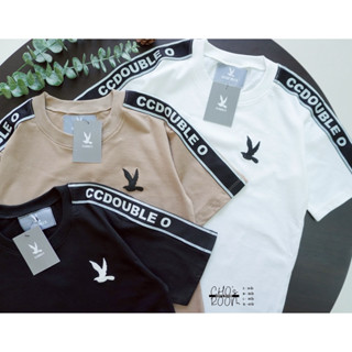 ‼️รุ่นขายดี‼️เสื้อยืดแถบบ่า CC DOUBLE O (ปักนก)มี6สี ใส่ได้ท…