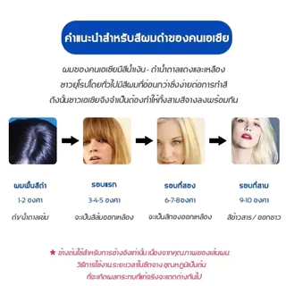 อ่อนโยนฟอกสี ยาฟอกสี ไร้กลิ่น ไม่ระคายเคือง เปลี่ยนสีง่ายดาย สีผมรุ่นเดียวกับทีมเต้นเกาหลี