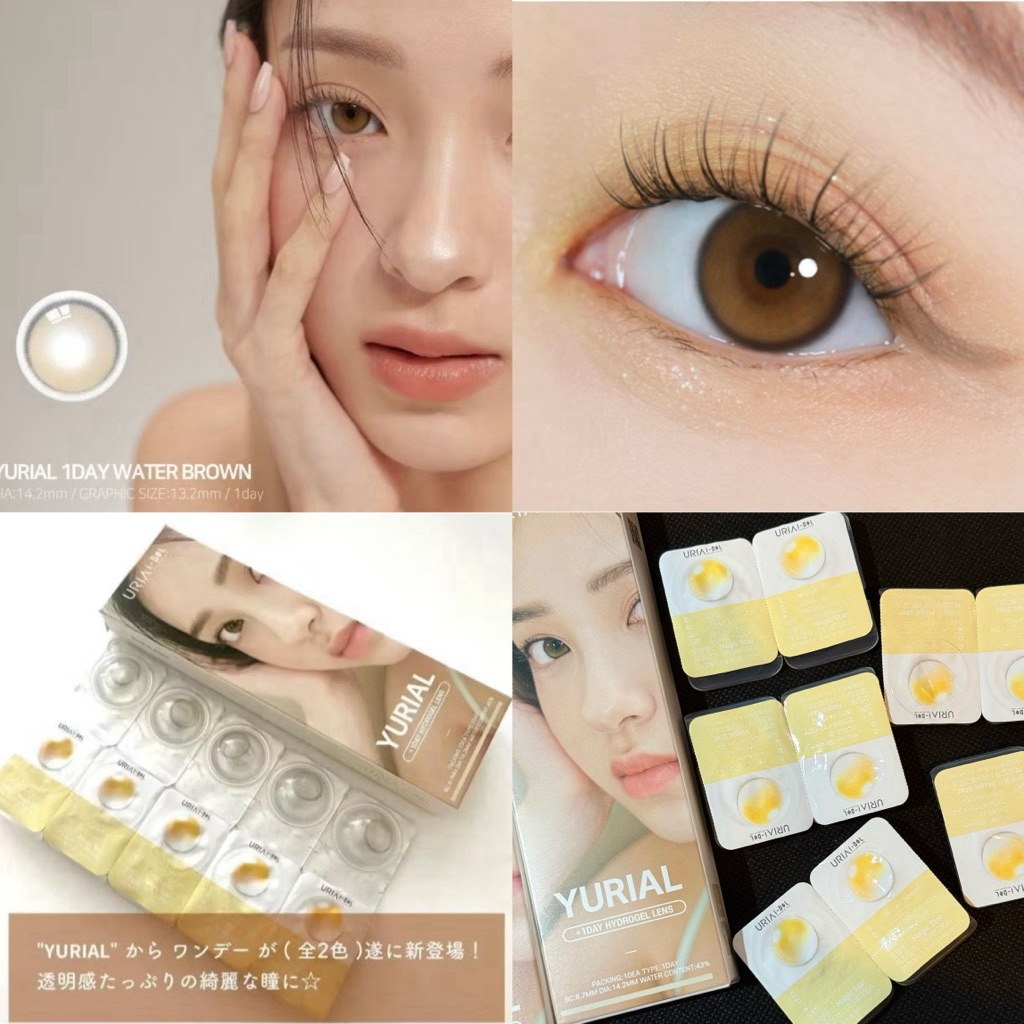 แบ่งขาย Idol YURIAL - WATER BROWN 1 Day คอนแทคเลนส์เกาหลี