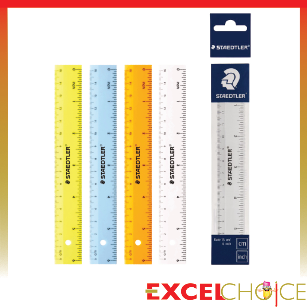 [ซื้อครบ 99บาท แถมฟรี ปากกาStaedtlerคละสี] สเต็ดเล่อร์ ไม้บรรทัด 15ซม. Staedtler (15cm.)