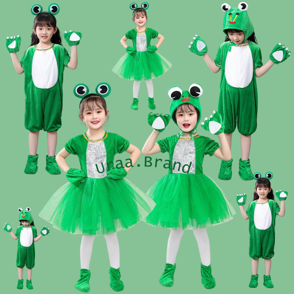 (100-150) ชุดแฟนซีกบ แฟนซีเด็กกบ  รุ่น ชุดกบเด็ก Frog and Frog Kids Fancy กระโปรง กางเกง จั้๊มสูท