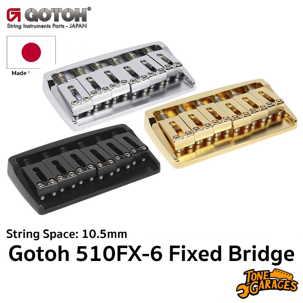 Gotoh 510FX-6 Fixed Bridge 10.5mm ฟิกบริดจ์ หย่อง กีต้าร์ไฟฟ้า Made in Japan