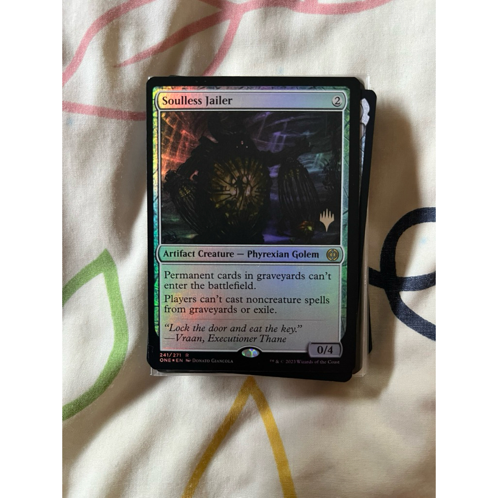 การ์ด MTG Soulless Jailer Artifact Magic the Gathering EDH รุ่น ONE สภาพ Ex-Nm