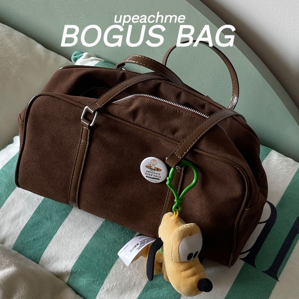 *มีส่งด่วน/ทันที* upeachme(F3) Bogus bag กระเป๋าสะพายขึ้นไหล่หนังกลับ (ผ้ากำมะหยี่) หนังพรีเมียม