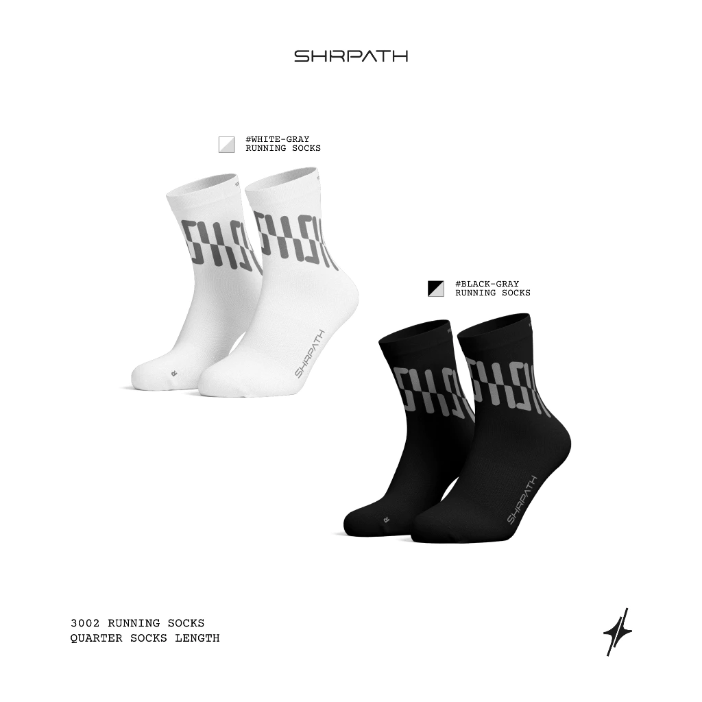 SHRPATH Running Socks SH3002 - ถุงเท้าข้อกลางสำหรับวิ่ง และออกกำลังกาย