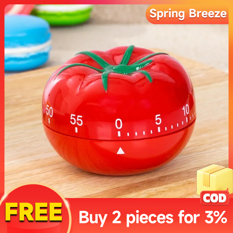 [ส่งฟรี] Pomodoro Timer นาฬิกาจับเวลามะเขือเทศ สำหรับทำอาหารและเบเกอรี่ นับถอยหลัง พร้อมเสียงเตือน ควบคุมเวลาได้อย่างมีป