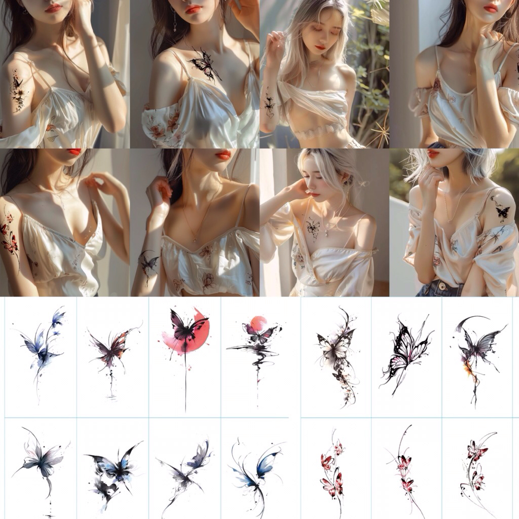 🌹 แทททูกุหลาบ 6x6cm.พร้อมส่ง🇹🇭
