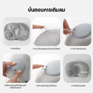 หมอนรองคอเป่าลมแบบ U สำหรับเดินทาง