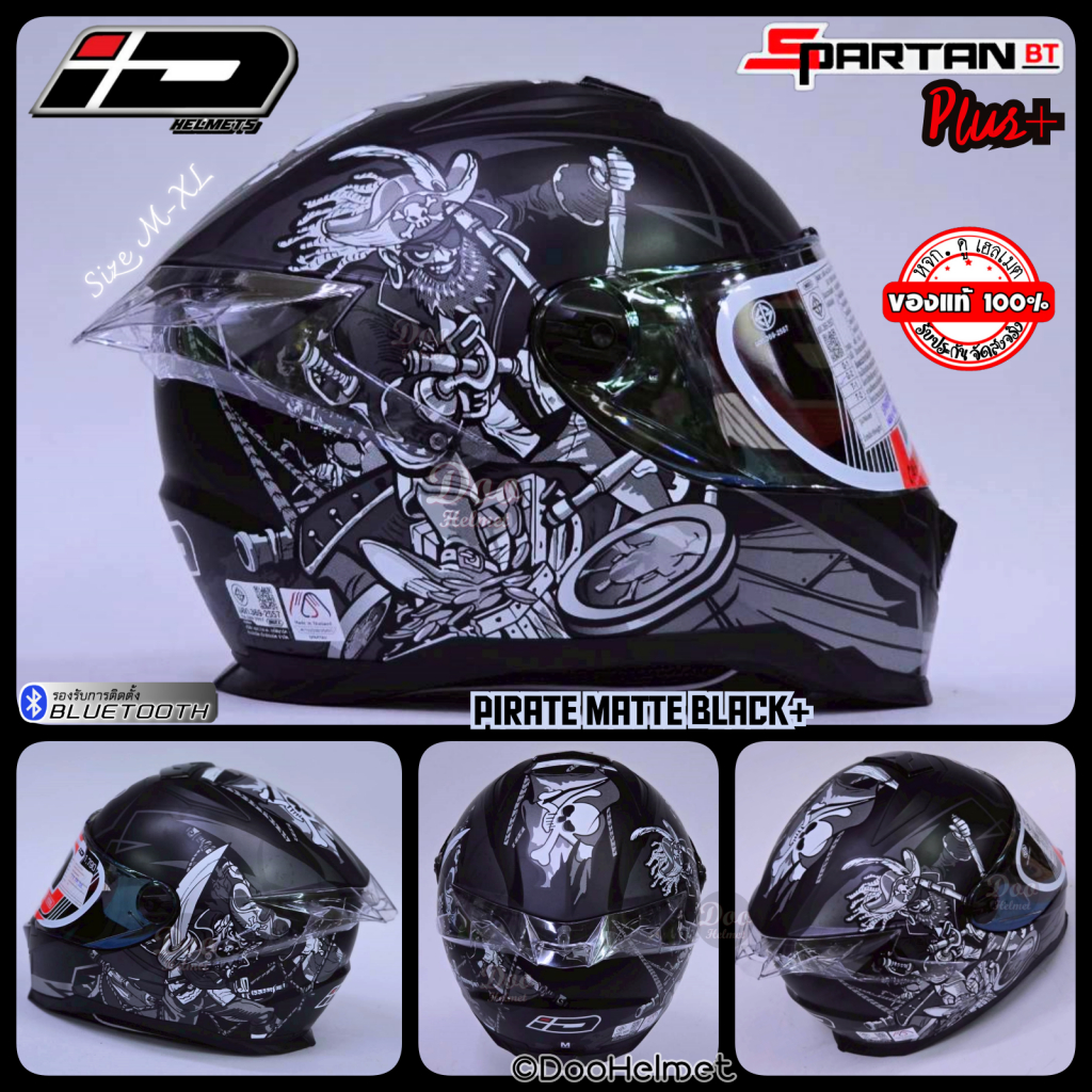 Ducati Egitech WBR Plus หมวกกันน็อคเต็มใบ Index ID Spartan 2025 นวมถอดซักได้ + New Spartan Plus - รูปที่ 3