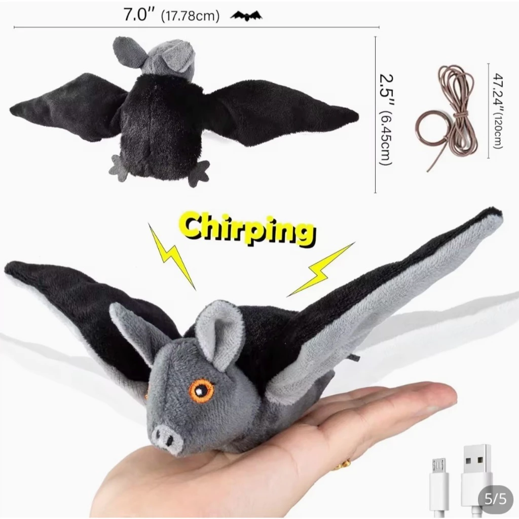 ตุ๊กตาของเล่นแมวกระรอกบินค้างคาวมีเสียงขยับได้ 3 โหมด thumbnail 3