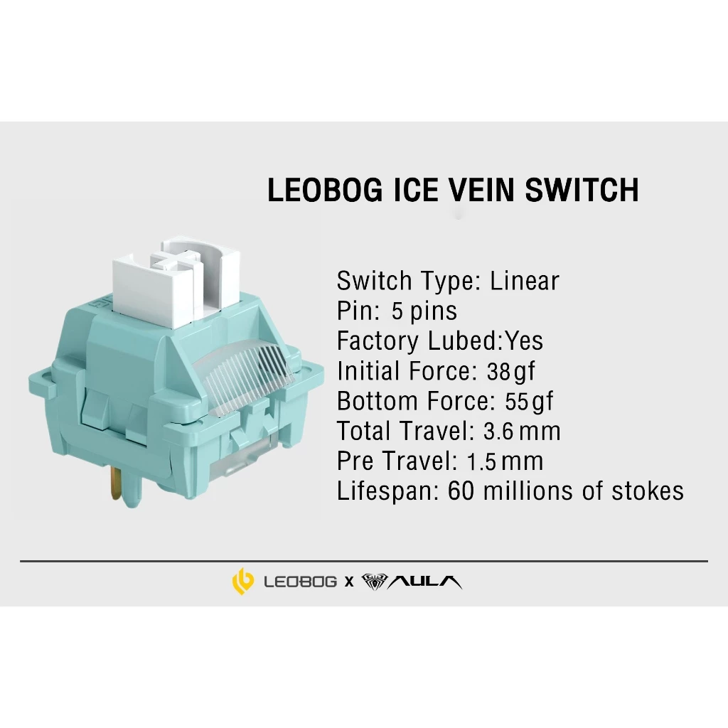 Linear - LEOBOG x AULA - สวิตซ์คีย์บอร์ด Lube Mechanical Switch thumbnail 3