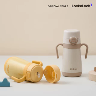 LocknLock กระติกน้ำ Little LUV One Touch STS Straw Cup ความจุ 300 ml. รุ่น LHC916