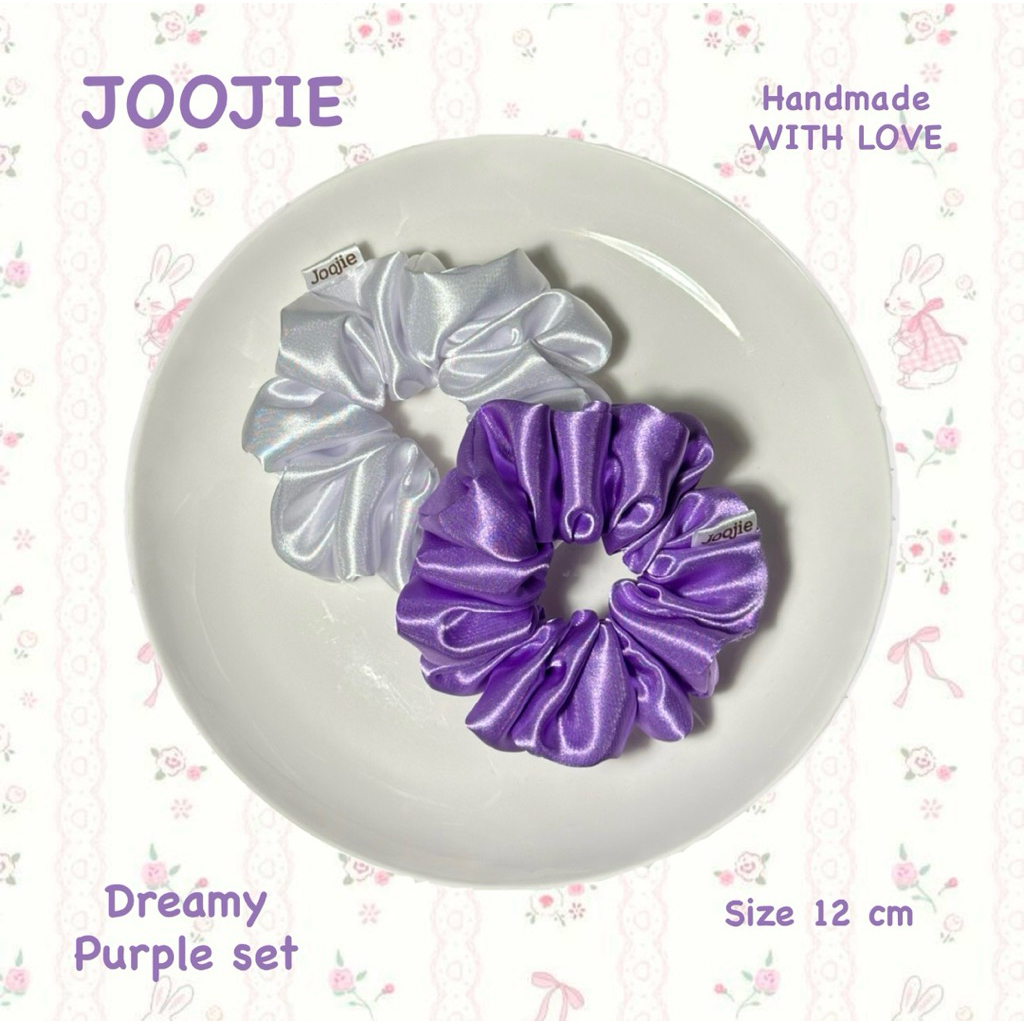 JOOJIE | Dreammy Purple scrunchie | ยางมัดผม ผ้าซาติน สี(ม่วงพาสเทล)