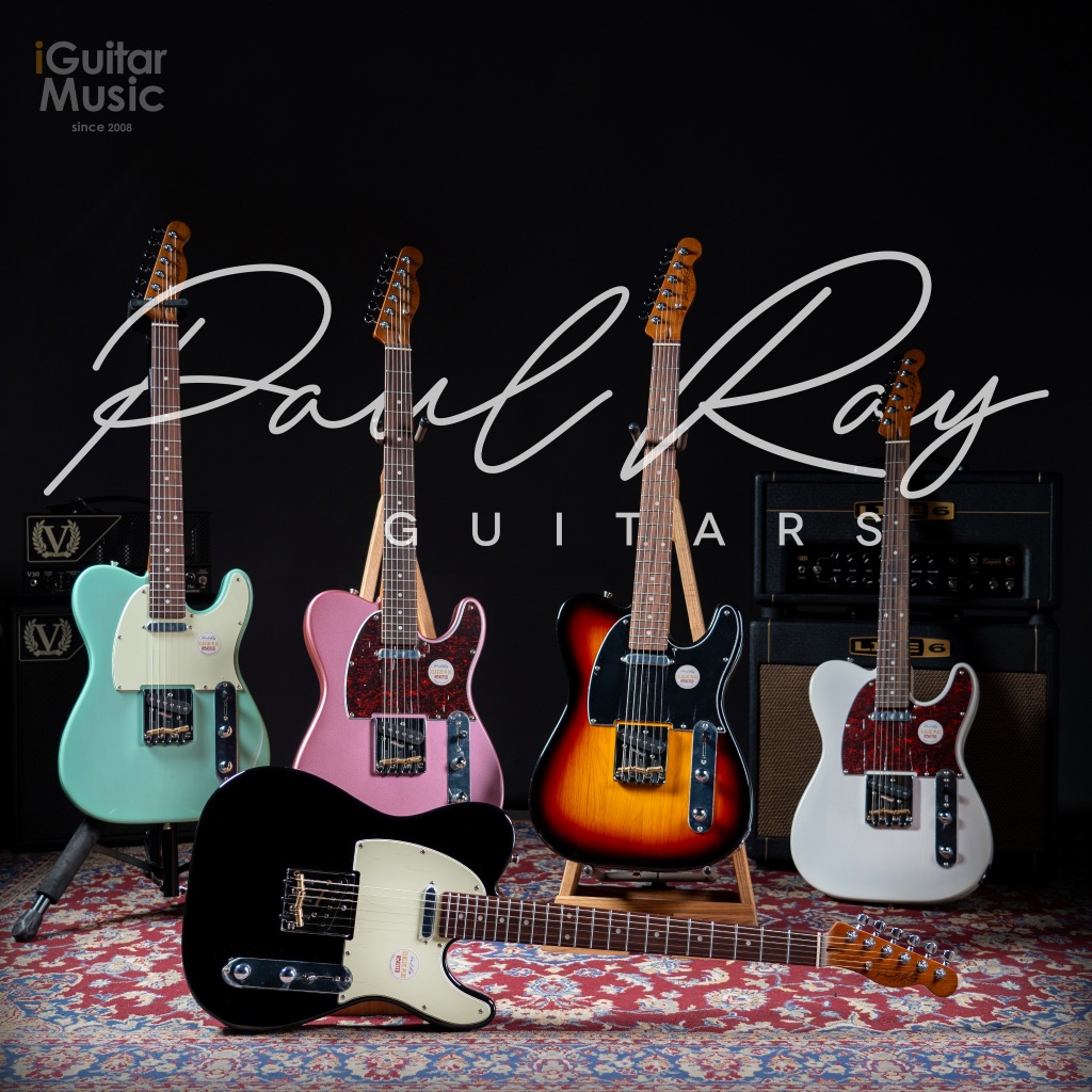 ลด 17%(ส่งฟรี)กีตาร์ไฟฟ้า Paul Ray Classic Plus T (Roasted Maple คอดำ)ทรง Telecaster แถมฟรีกระเป๋า