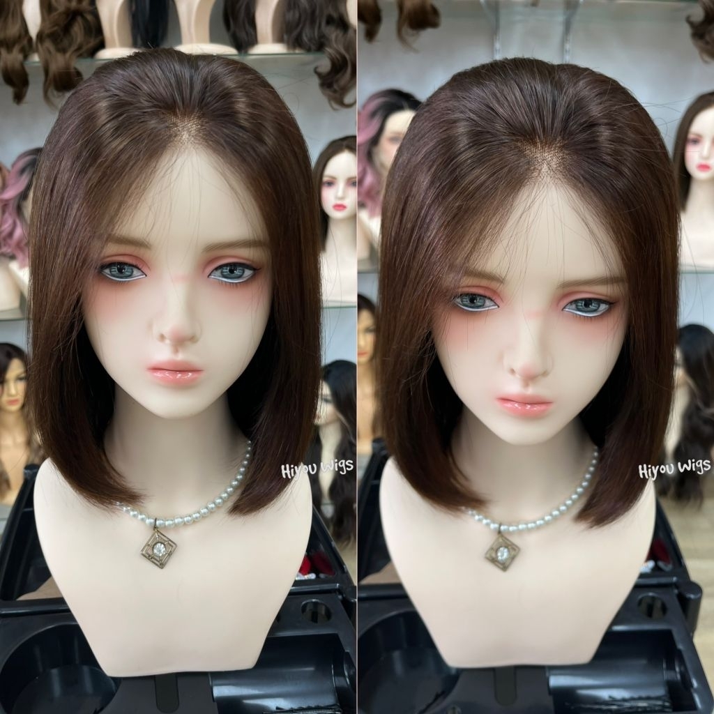 วิกทอมือผมแท้ บ๊อบปะบ่า12นิ้ว