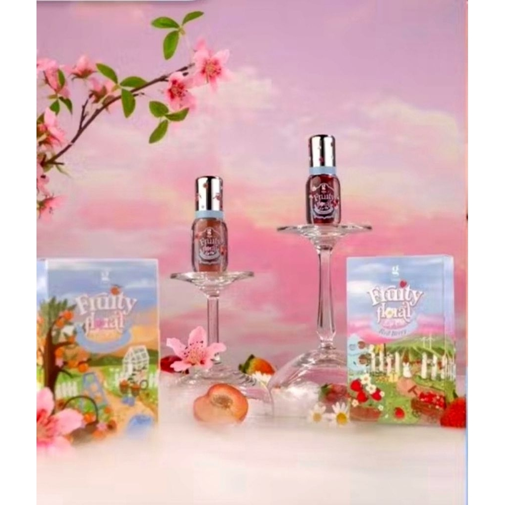 ลิปออยล์หัวเย็น บำรุงริมฝีปาก Gvana Fruity Floral Lip Oil