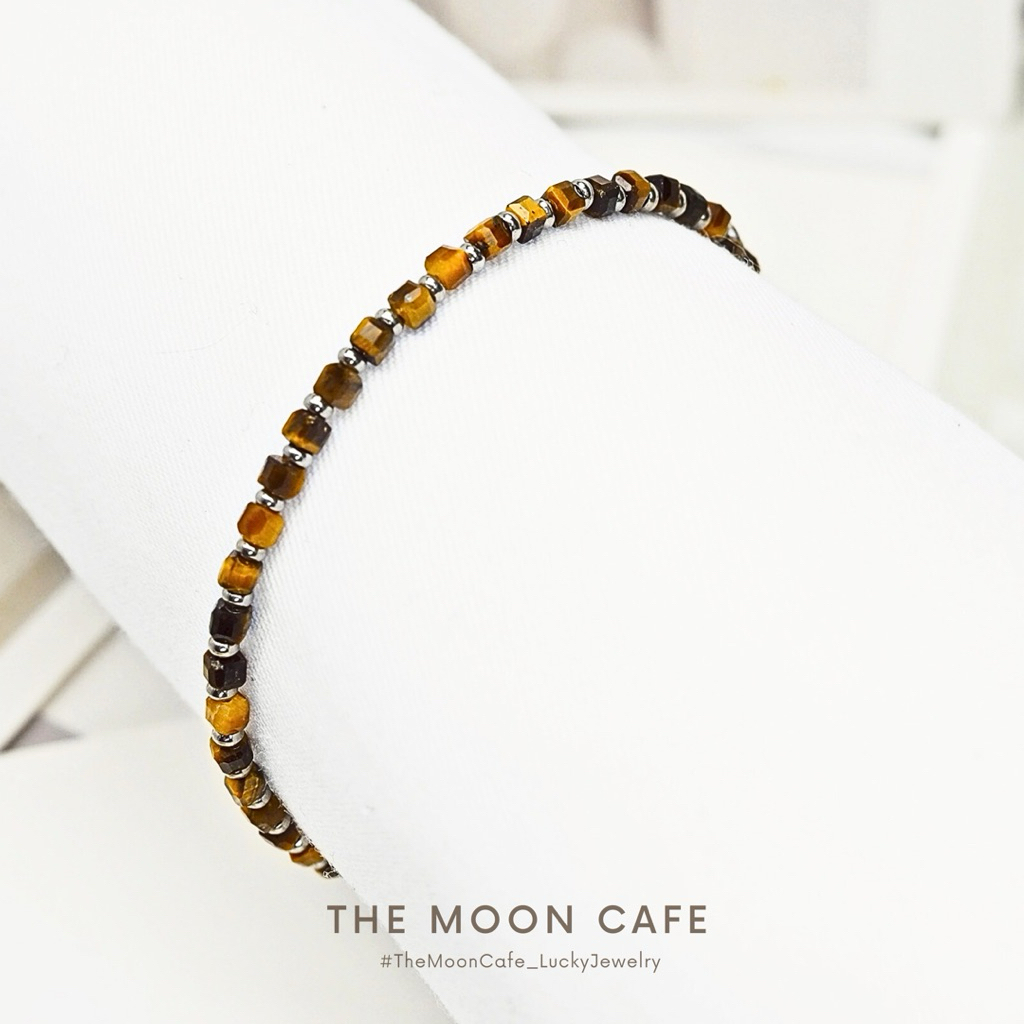 TIGER’S EYE หินตาเสือ หินแท้ 2 มม | สติปัญญา มองคนขาด อ่านเกมออก กำไลหิน นำโชค สร้อยข้อมือ เสริมดวง