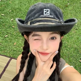 หมวกบักเก็ต สไตล์ญี่ปุ่น ตะวันตก คาวบอย สําหรับตกปลา เดินป่า ตั้งแคมป์(SALO มี6สี)