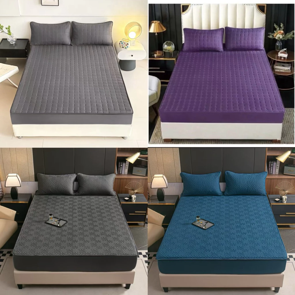 ผ้าปูที่นอนเสริมใยนุ่ม 3 ชั้น รัดมุม 360 องศา