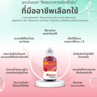 สีผสมอาหาร ชนิดน้ำมัน สีออยล์ สีผสมครีม สีผสมช็อกโกแลต Winscent (วินเซนต์) 30 มิลลิลิตร ครบ 9 สี ★★★★★ ออกใบกำกับภาษีได้