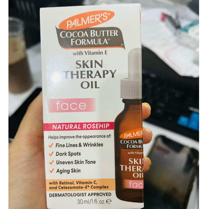 (Palmer's®) Cocoa Butter Formula Skin Therapy Oil for Face, Rosehip Fragrance 30 ml ออยล์สำหรับผิวหน