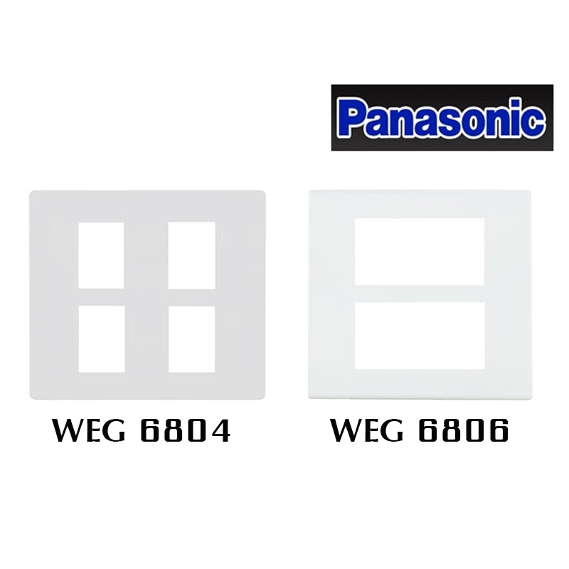 PANASONIC ฝาครอบพลาสติก 4-6ช่อง รุ่นวายซีรี่ย์ สีขาว