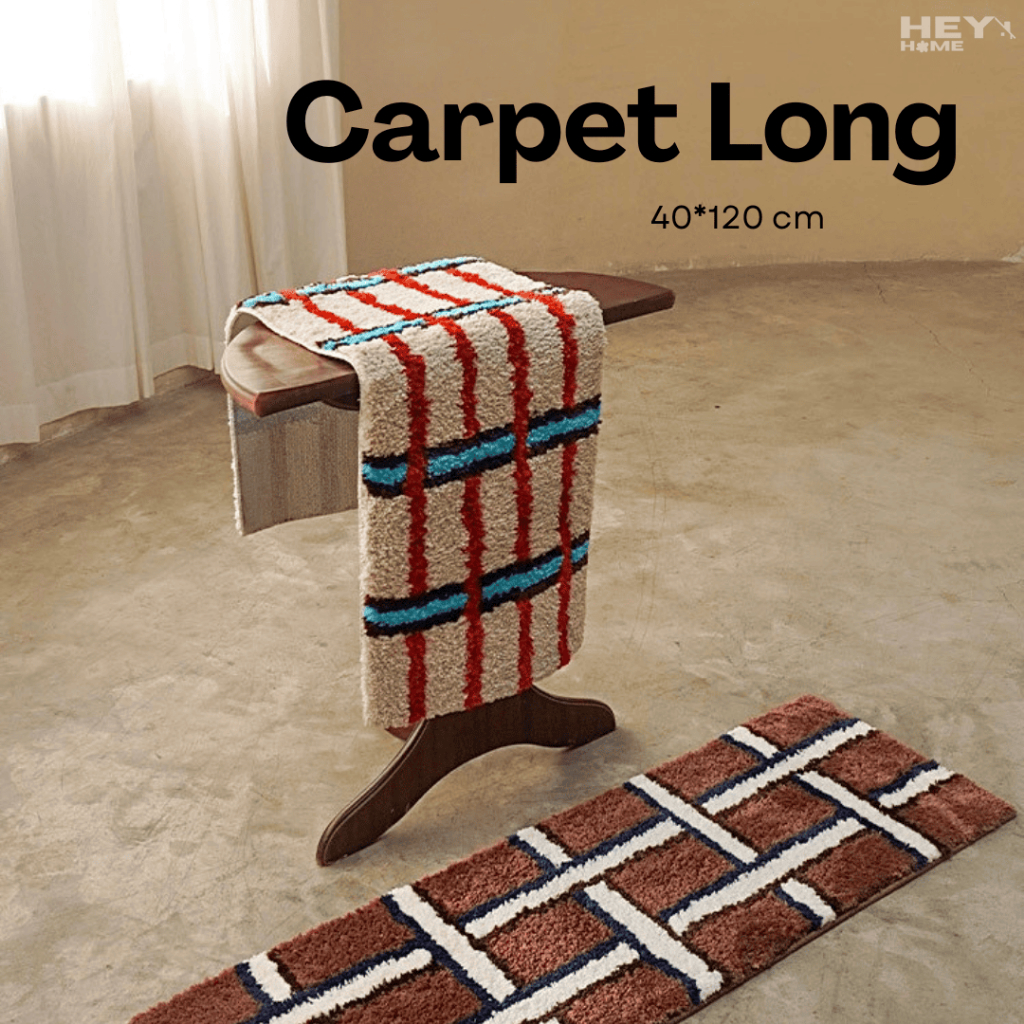 Heyhome พรมปูพื้น Capet Long พรมยาว หนา ผ้าทอทั้งผืน ขนหนานุ่มใช้ได้จริง ขนาด 40*120 cm.